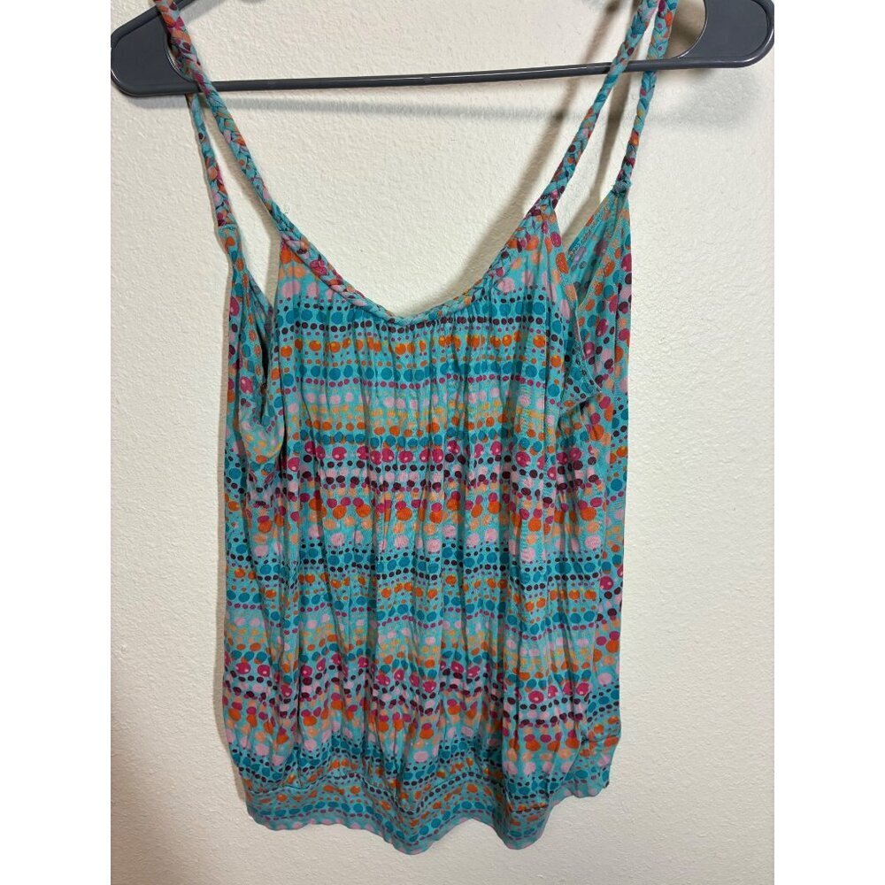 Decree Tank Top Boho Casual Summer Sleeveless Blue Size Large BD2